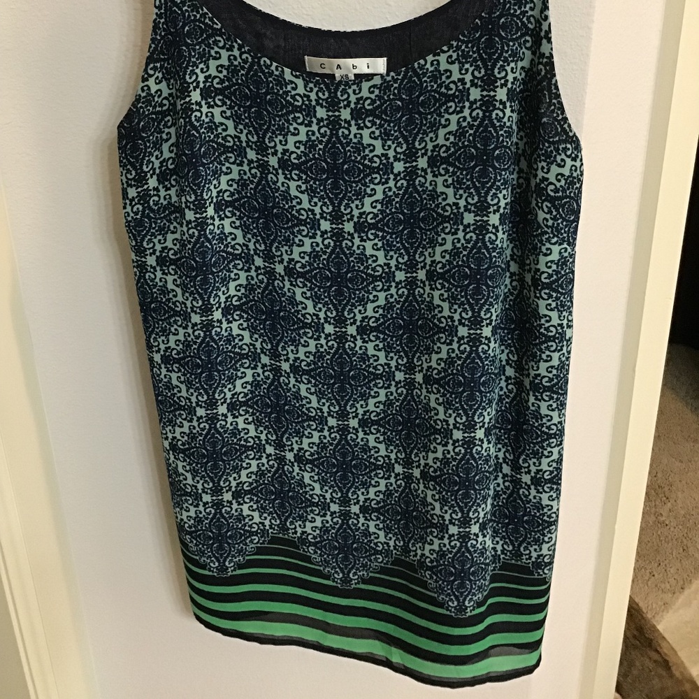 Cabi border stripe cami style blouse